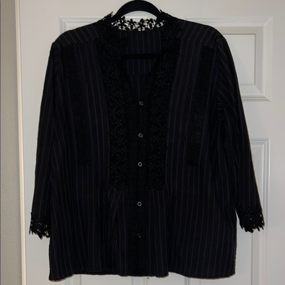 Darling Black Top Lace Trim